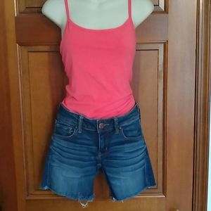 American Eagle midi jean shorts size 4